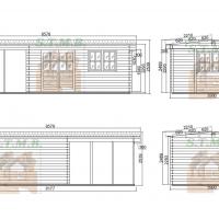 Facades chalet en bois bravo 32m stmb construction