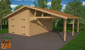 Garage abri voiture carport en bois stmb construction 1