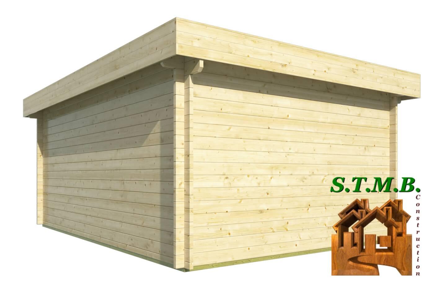 Garage en bois ketta 20m stmb construction