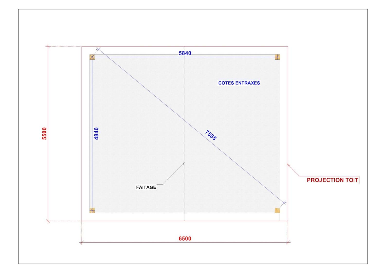 Implantation carport bois 1017 stmb construction