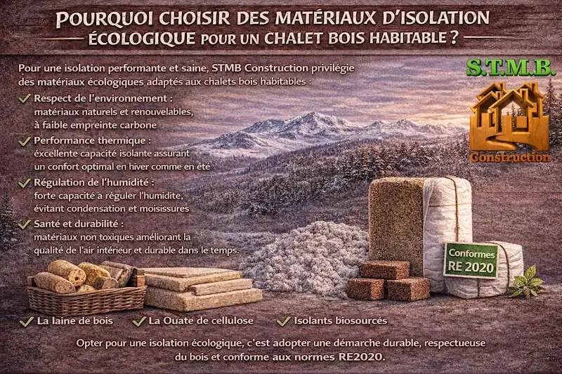 Isolation ecologique pour chalet bois habitable avec materiaux naturels performance thermique et confort toute l annee