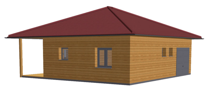 Maison bois 49m2 garage stmb construction