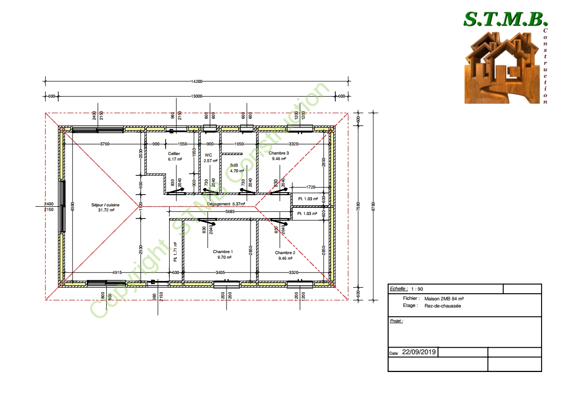 Maison bois 84m2 stmb construction
