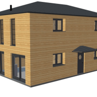 Maison en bois 120 etage stmb construction png