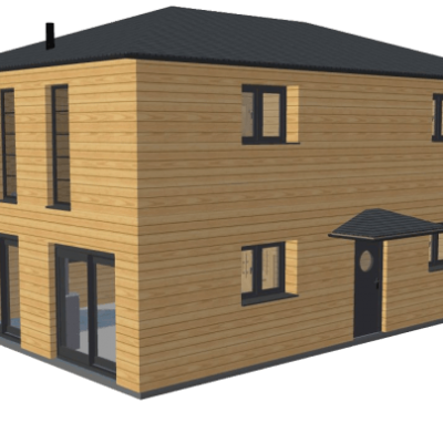 Maison en bois 120 etage stmb construction png