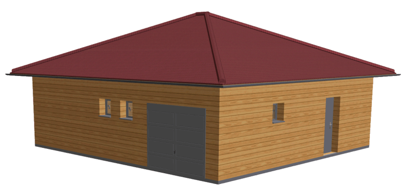 Maison en bois 49m2 garage stmb construction