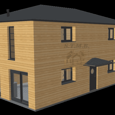 Maison en bois etage garage 120m2 stmb construction