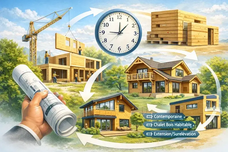 Maison en bois rapide et modulable