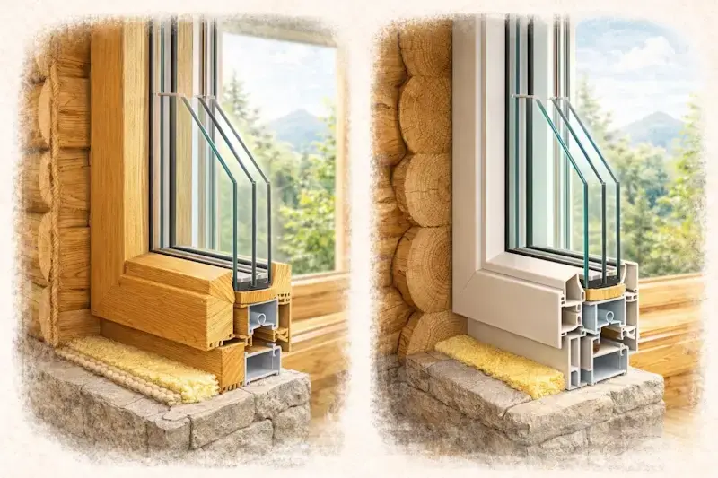 fenetre chalet bois double et triple vitrage menuiserie performante isolation thermique