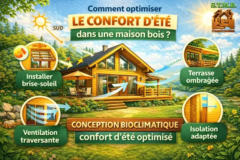Optimiser le confort d ete maison bois conception bioclimatique ventilation et isolation