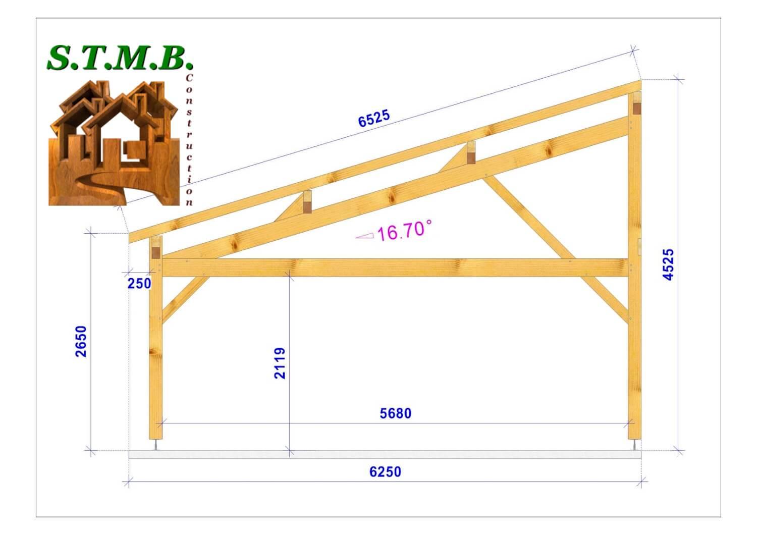 Pergola bois 1015xl stmb construction