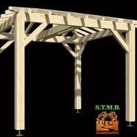 Pergola bois epicea 4 pans 1061 stmb construction webp