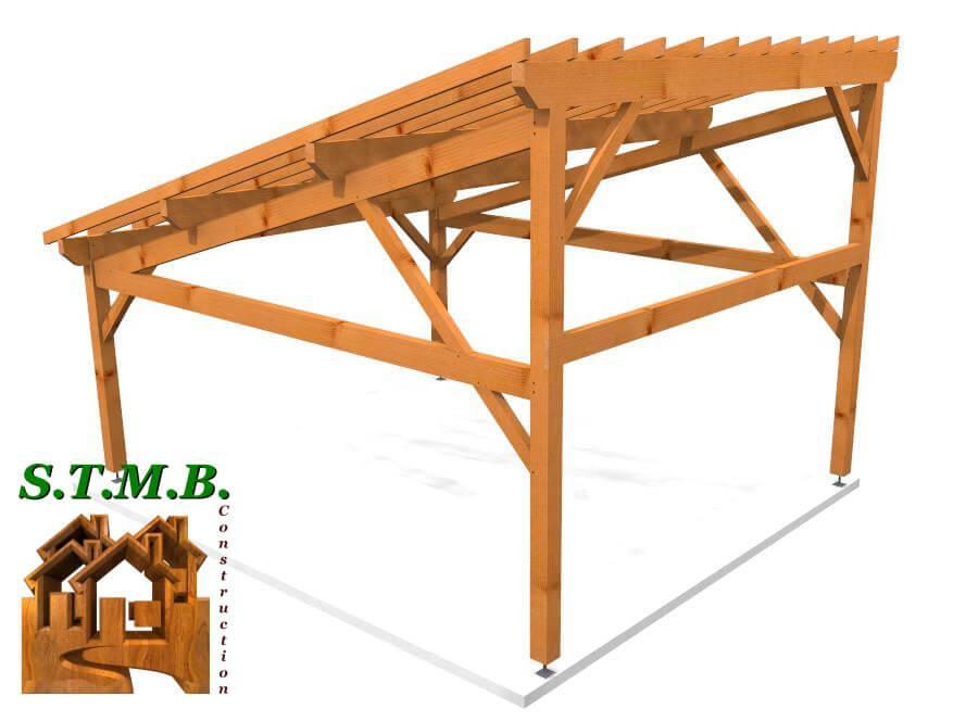 Abris voiture et carports en bois