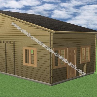 Chalet en bois mezzanine ALBERTVILLE 36 M  