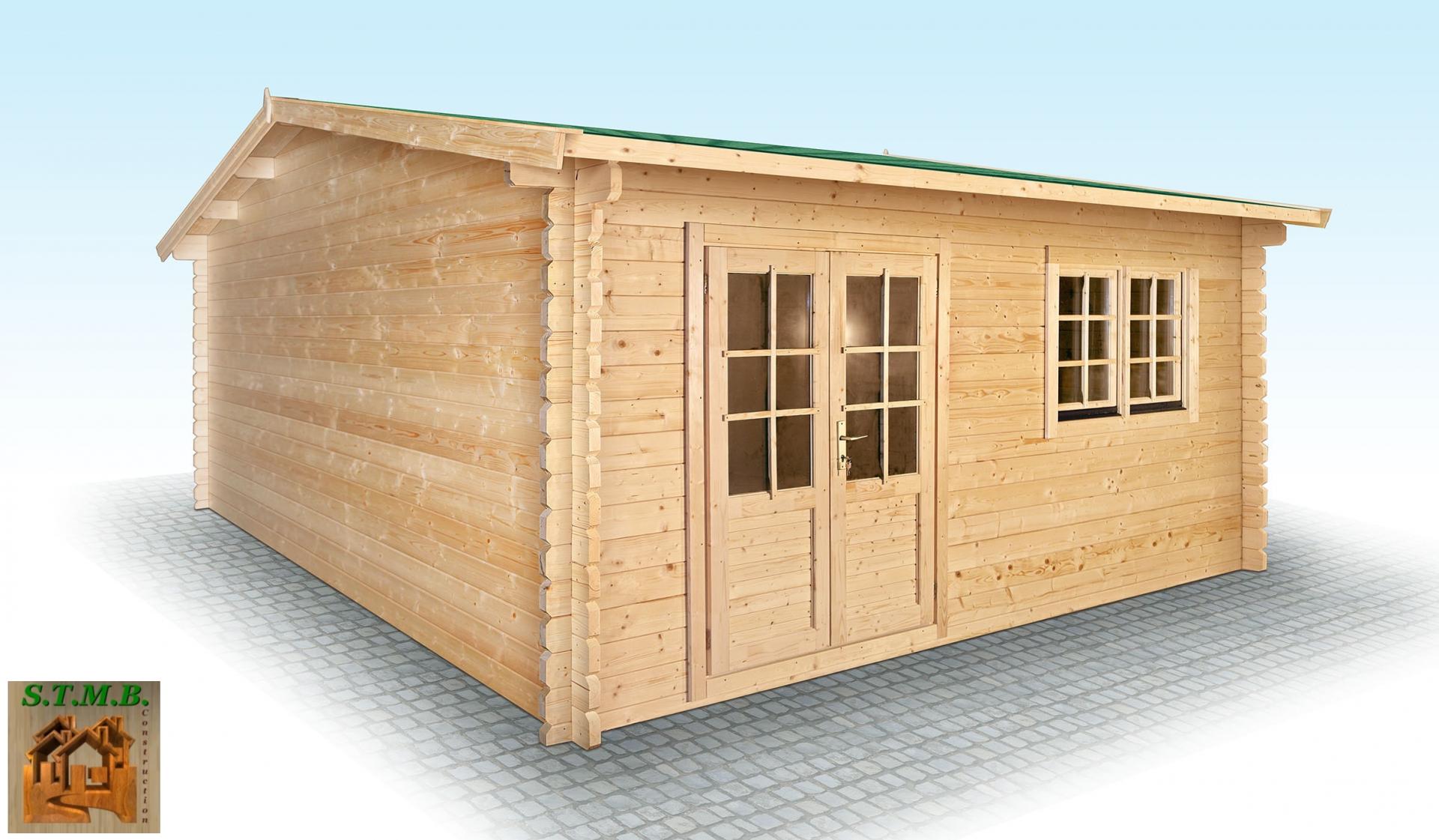 Ph1 kit chalet bois habitable loisirs hiba 22 stmb construction
