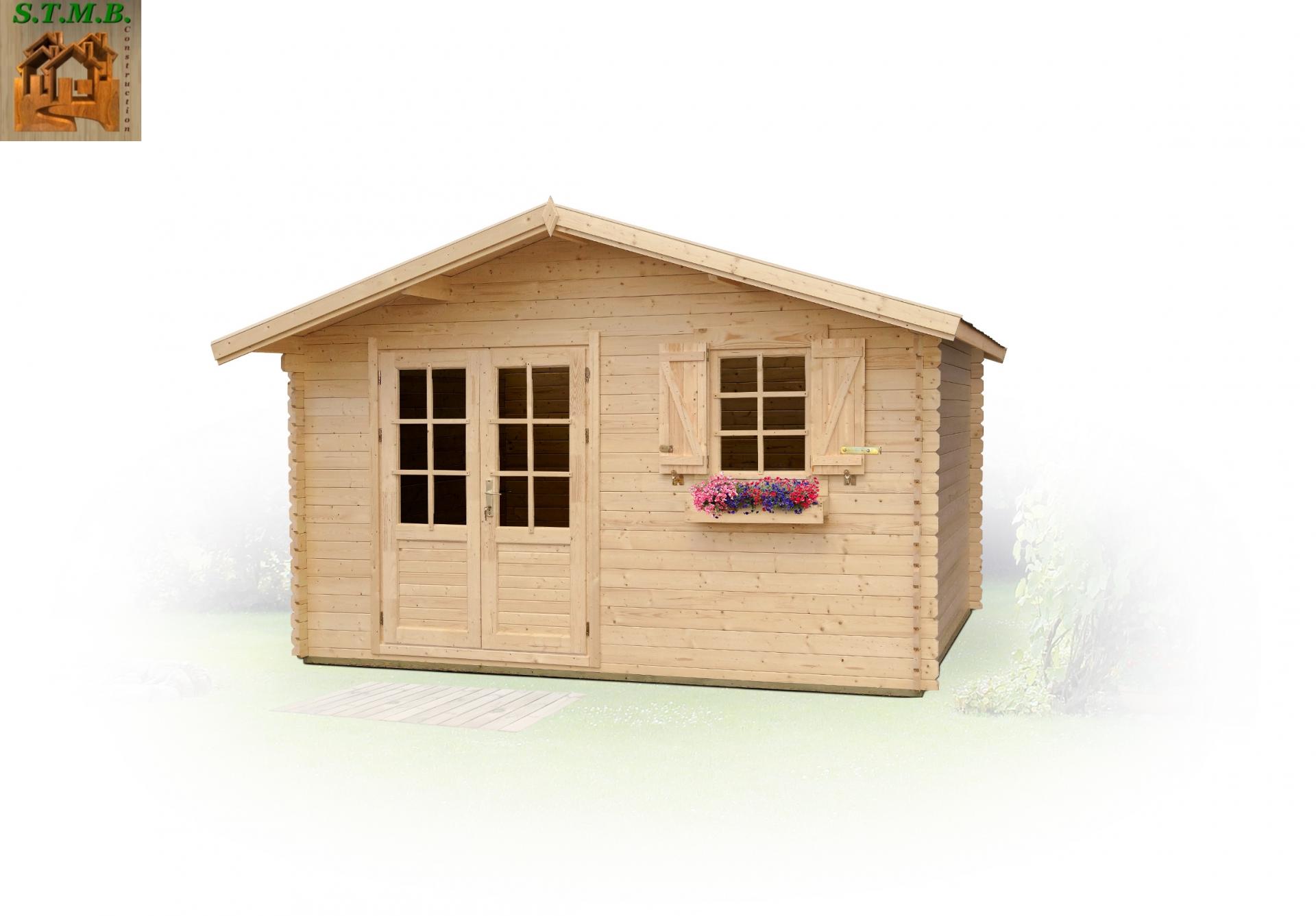 Ph1 kit chalet bois jardin pommier 12 14m stmb construction