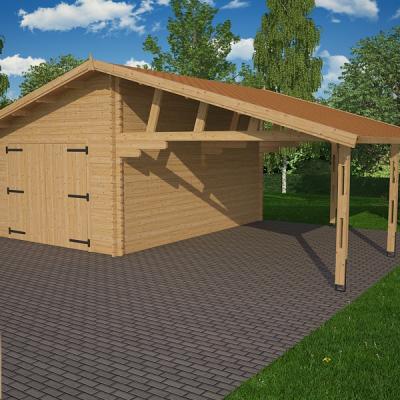 Ph1 kit garage bois carport granvillier 44m 44mm stmb construction