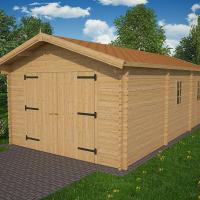 Ph1 kit garage bois rangement platane 30m 44mm stmb construction