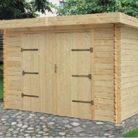 Ph1 kit garage bois toit plat tulipe 19m 44mm stmb construction