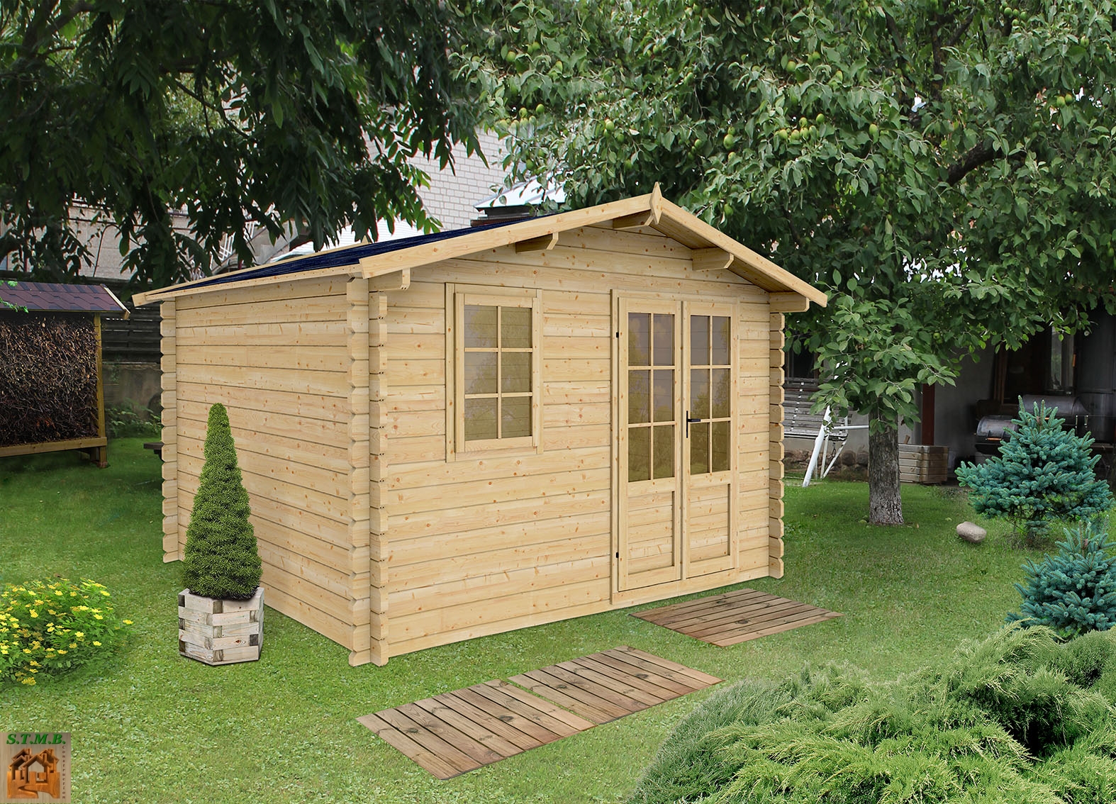 Chalet de jardin en bois POMMIER 12  