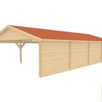 Ph2 kit abri bois voitures atelier cerisier 69m 44mm stmb construction