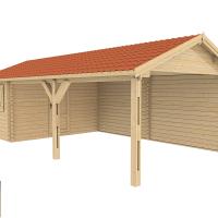 Ph2 kit abri voiture bois atelier robinier 32m 44mm