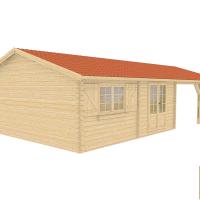 Ph3 kit abri bois voitures atelier cerisier 69m 44mm stmb construction