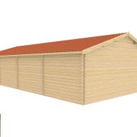 Ph4 kit abri bois voitures atelier cerisier 69m 44mm stmb construction