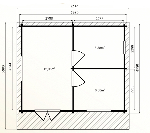 Ph8 plan chalet bois habitable loisirs mezzanine peuplier stmb construction