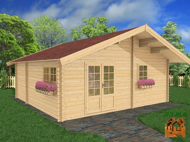 Photo 1 kit chalet bois habitable chataignier stmb construction