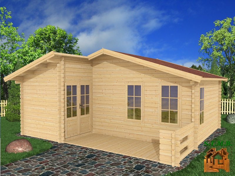 Chalet 33 m2 en bois habitable de loisirs en kit avec terrasse ~ Cabanon Habitable Bois Chalet 33 m2 en bois habitable de loisirs en kit avec terrasse ~ Cabanon Habitable Bois