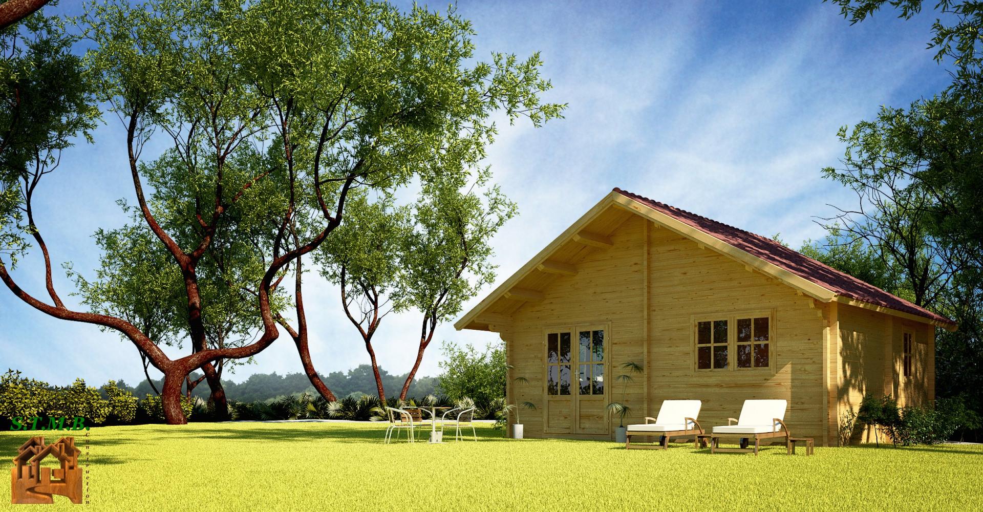 Photo 1 kit chalet bois habitable vienne 30 stmb construction