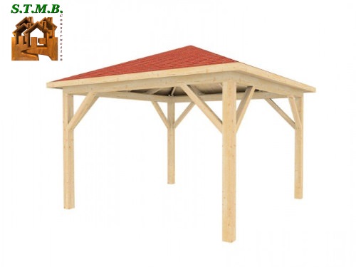 Pergolas en bois EDELWEISS 4 x 4 m  