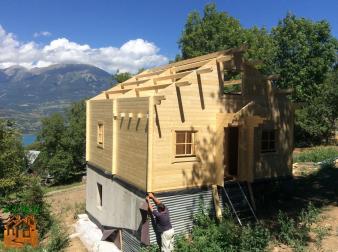 Photo 5 montage chalet en bois habitable versaille mezzanine stmb construction