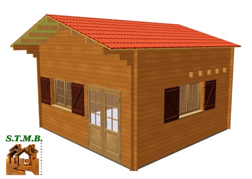 Photo chalet bois mezzanine clermont 25 m stmb