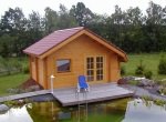 Photo hd cat chalet en bois moins 50m2