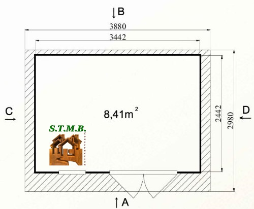 Photo plan 1 hd prod abri jardin kit tilleul 8m2 stmb