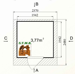 Photo plan abri jardin mimosa 4 stmb 1