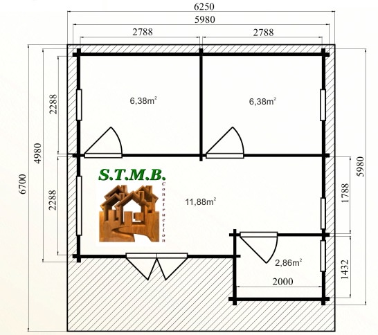 Photo plan chalet bois habitable mezzanine nice 40 stmb construction