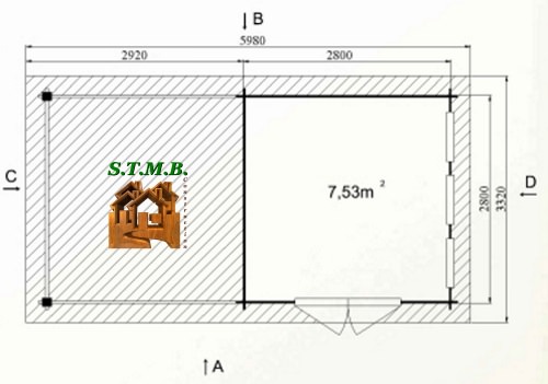 Photo plan hd prod chalet jardin toit plat aillas 17 stmb