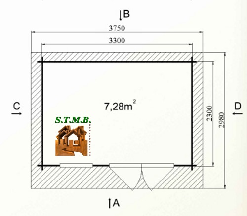 Photo plan hd prod kit abri jardin cedre 8 75m stmb