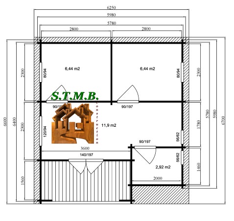 Photo plan kit chalet bois habitable campagne 33 stmb construction