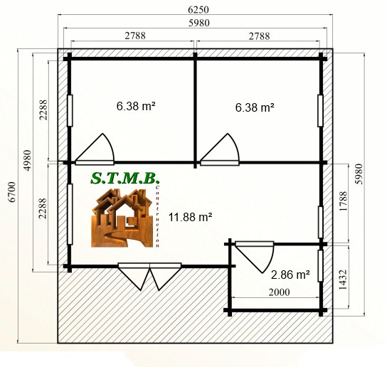 Photo plan kit chalet bois habitable celtis stmb construction