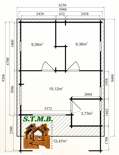 Photo plan kit chalet bois habitable fay 50 stmb construction
