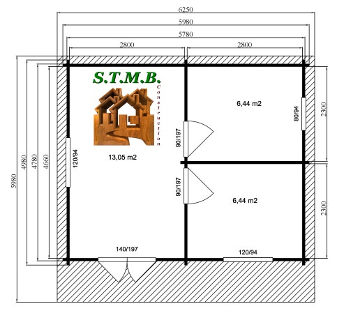 Photo plan kit chalet bois habitable vienne 30 stmb construction