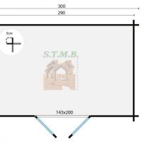 Plan abri de jardin moderno 6m2 stmb construction