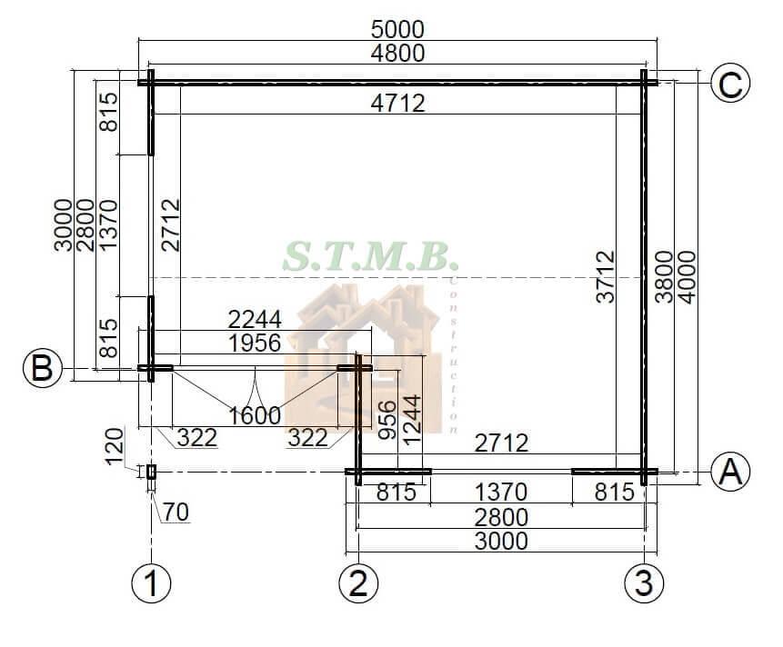 Plan chalet en bois alpina 20m stmb construction