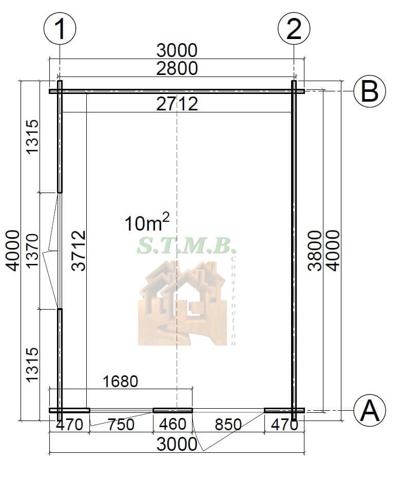 Plan chalet en bois faro 12m stmb construction