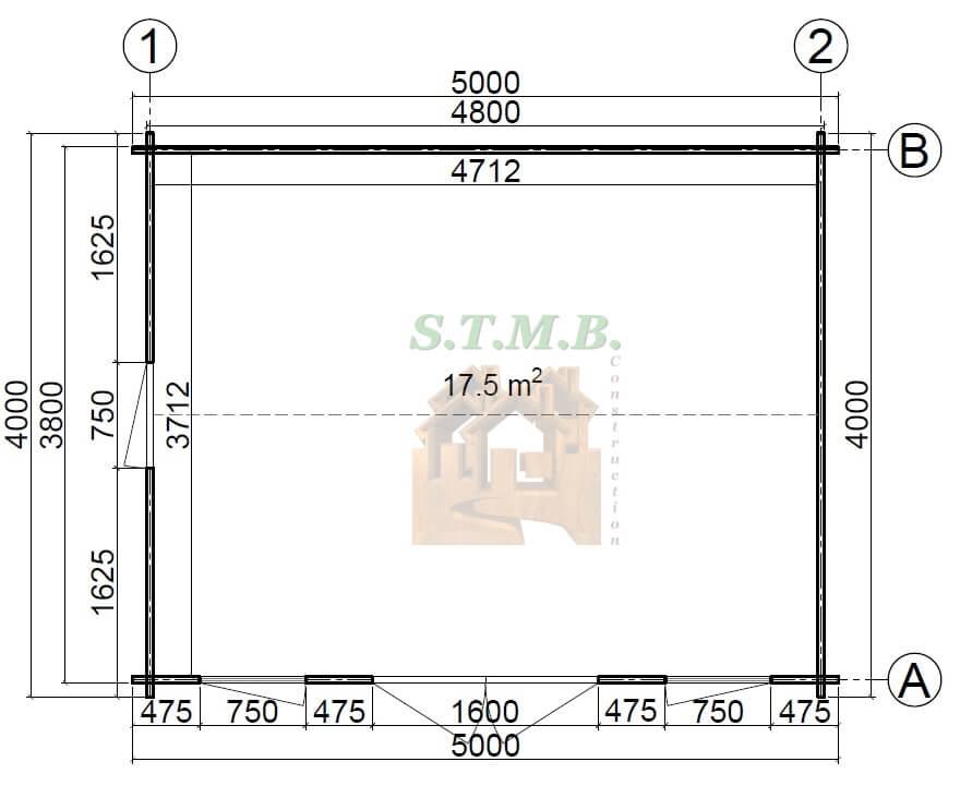 Plan chalet en bois verona 20m stmb construction