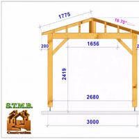 Plan cotes facade pergola bois 4 pans 1061 stmb construction webp